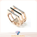 925 anillo de plata de Serling anillo cúbico Zirconia mujeres anillo anillo de plata (R10297)